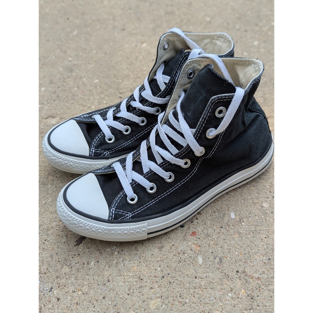 Converse Chuck Taylor All Star High Top Black Canvas Sneakers M6 W8 M9160